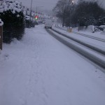 Berry Hill lane Mansfield January snow